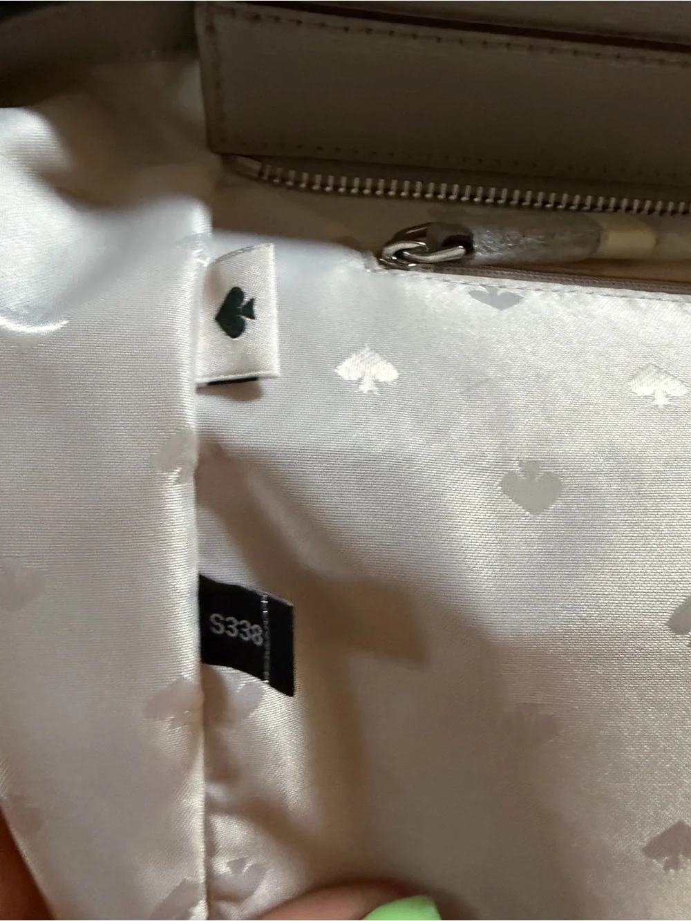 kate spade Glossy Light Gray Patent Leather Tote